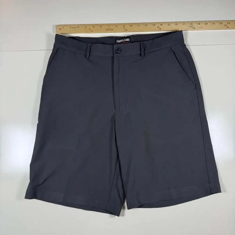 Kirkland Signature Performance Stretch Golf Shorts Mens Size 34 Gray